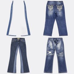 Embellished Pocket Western Jeans