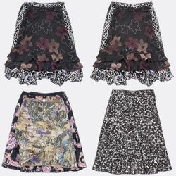Y2k Patterned Women's Midi Skirts RE-3949