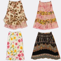 Womens Floral Printed Maxi Skirts