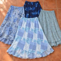 Y2k Whimsical floaty blue skirt 12 piece (VB-10-16..