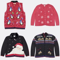 Y2K Novelty Holiday and Christmas Sweaters Mix