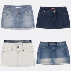 Y2K Denim Mini Skirts