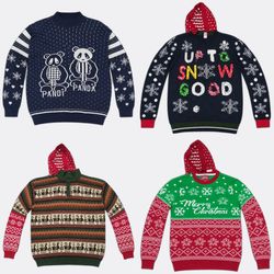 Round Neck Sweaters Holiday Christmas Novelty