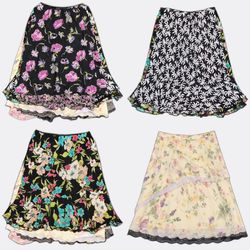 Floral and Printed Midi Skirts