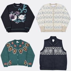 Floral Embroidered Knitwear mix