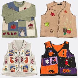 Super vintage Halloween Sweaters (Studio, Quacker ..
