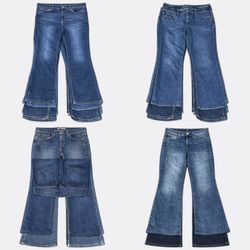 (FV-2863) Lot de jeans bootcut en denim