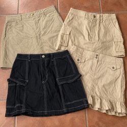 Y2K Vintage Cargo Mini Skort Skirt 8 pieces (VB-8-..