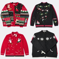 Großhandels-Bündel mit Vintage-Weihnachtspullovern..
