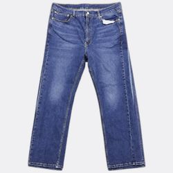 Jeans de Denim com Perna Retas (HS-46)