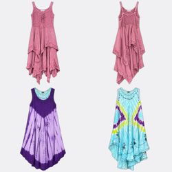 (FV-2831) Vintage Y2K Boho Embroidered Maxi Dress ..