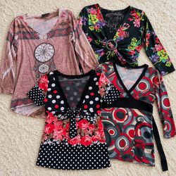 006 Women Printed Tops and Blouses Selection
