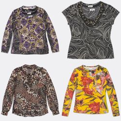 Women's Printed and Patterned Blouses