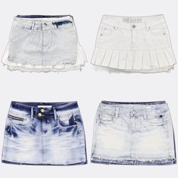 Y2k Paris Hilton Era Girl Denim Mini Skirts RE-387..