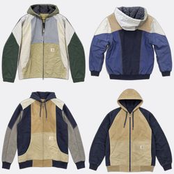 Upcycled Carhartt patchwork hoodie Jackets