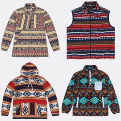 Patterned Fleece Jackets and Vests Lot