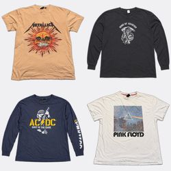 T-shirts graphiques et de groupe au style vintage