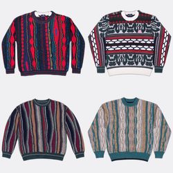 Gemusterte strukturierte Strickpullover