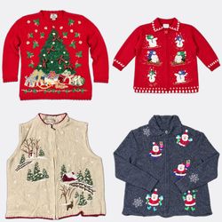 Wholesale Vintage Christmas Sweaters Bundle | 10pc..