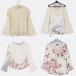 Women's Light Colored Blouses and Tops