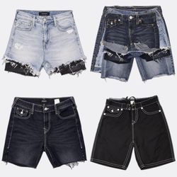 True Religion Rock Revival Shorts de Denim