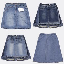 GRV 1-056 Jupes midi en jean y2k pour femmes