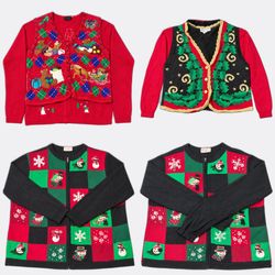 Lot de pulls de Noël vintage en gros | Lot de 10 c..