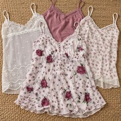1760 Y2k Cami Midi Tops
