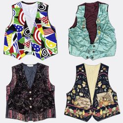 Vintage Printed Novelty Unique Waistcoats