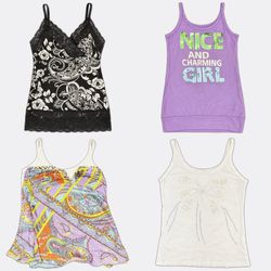 Y2k Girls Printed And Embellished Women's Camisole..