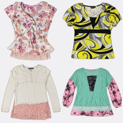 Y2K  Printed Short Sleeve Blouses
