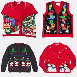Wholesale Vintage Christmas Sweaters Bundle | 10pc..