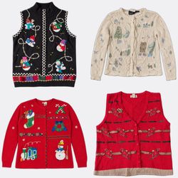 Neuartige Weihnachtsstrickpullover und -cardigans