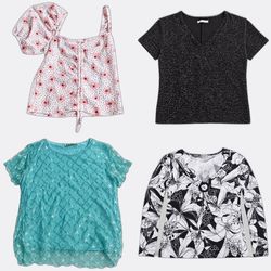 Blouses with Sequins and Floral Prints