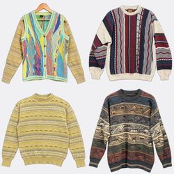 1016 Brandini Emilio Textured Patterned Sweaters