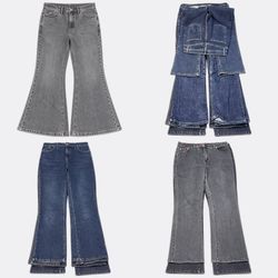 Calças jeans denim bootcut Y2K WR-2769B8