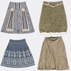 Women's Patterned and Embroidered Midi Skirts