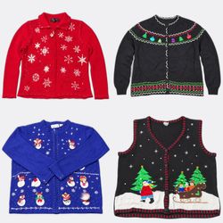 Wholesale Vintage Christmas Sweaters Bundle | 10pc..