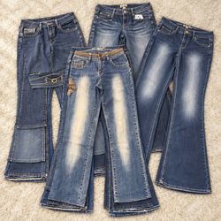 Y2K Unique Denim Flare Jeans RW-2707