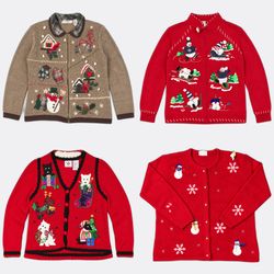 Wholesale Vintage Christmas Sweaters Bundle | 10pc..