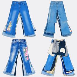 Jeans Flare Bordados e Impressos