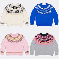 Fair Isle Patterned Knitwear Sweaters