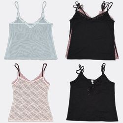 Lace Trim Spaghetti Strap Camisoles