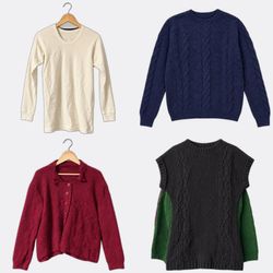 1048 Aran wool sweaters