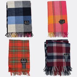 Barbour Plaid Fringe Muffler Scarves
