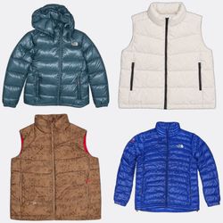 Les doudounes et gilets The North Face