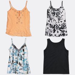 Floral and Solid Camisole Tops