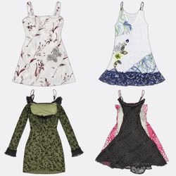 Printed Floral Mini Dresses-AV-211