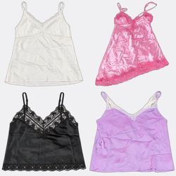 Op 416 Lace Trim Camisoles and Slip Dress