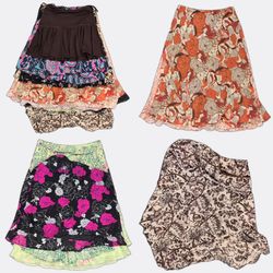 Floral and Printed Midi Skirts